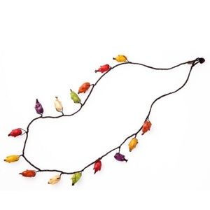 😀 New Maria Oiticica Multicolor Seed Pod Necklace